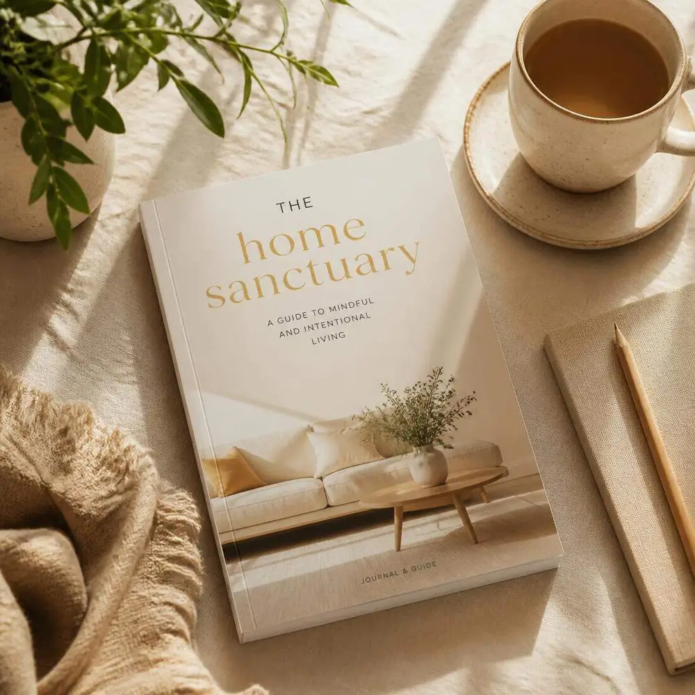 The printed guide on cream linen beside a coffee cup and notebook